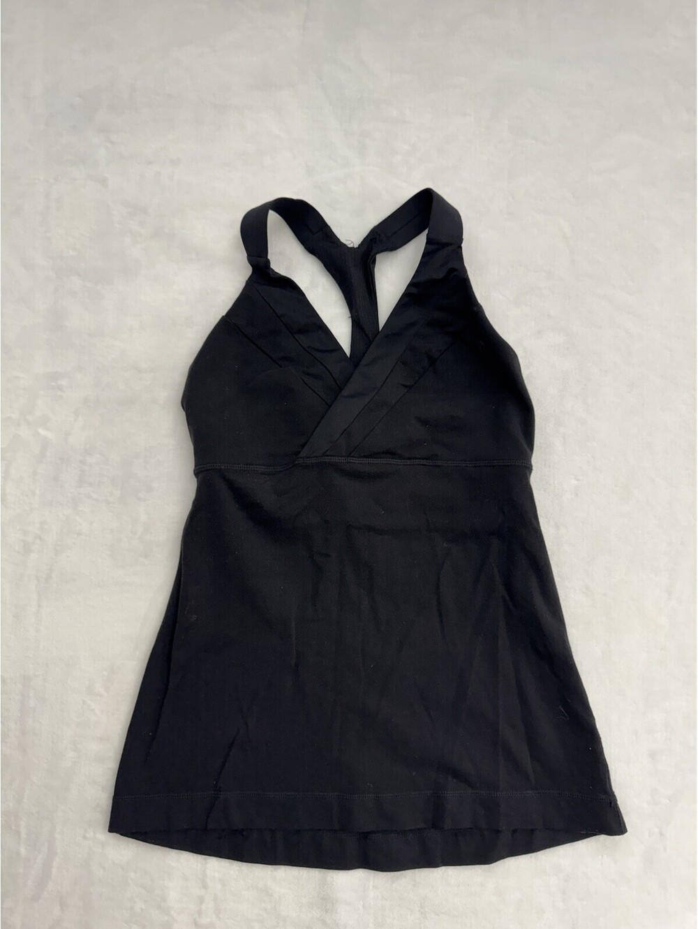 Lululemon Deep Breath Tank Women 6 Black Racerback Athleisure Yoga Granola Girl